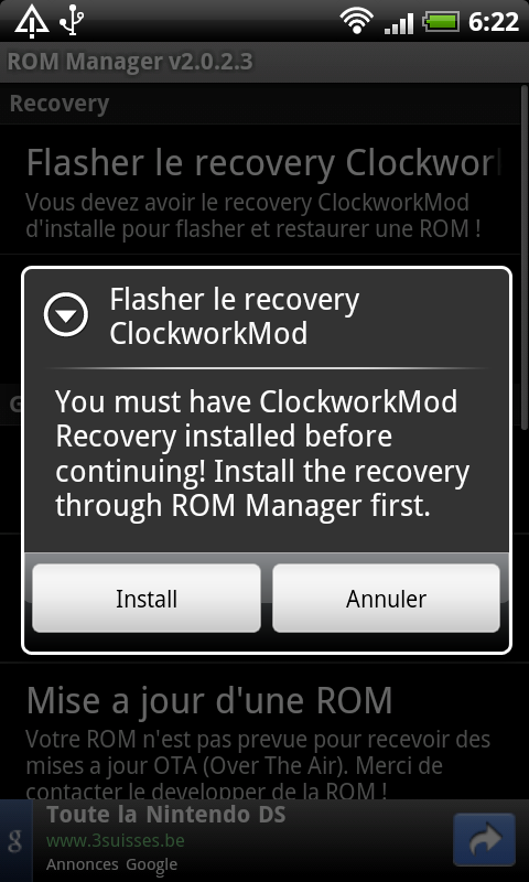 comment installer cwm recovery galaxy s