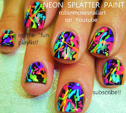 nails neon splatter paint nail rainbow flower watercolor moses pop robin teal splash pastel acrylic splatters 80s flowers romantic spring