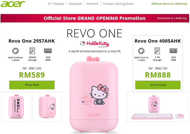 Acer Malaysia Hello Kitty Revo One Mini PC Discount Promo