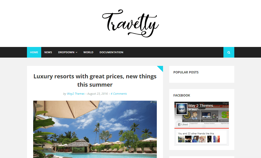 Travelty Travelty Responsive Travel Blogger Template