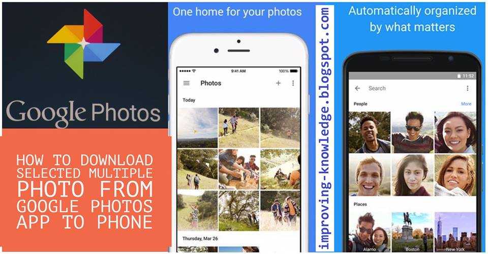 How to download selected multiple photos from Google Photos app to