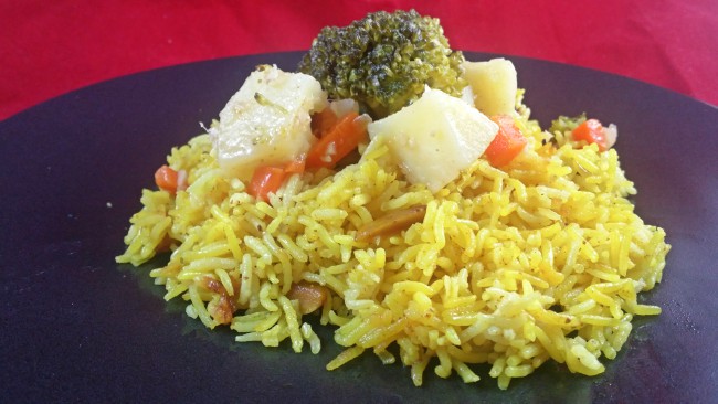 arroz indio con verduras