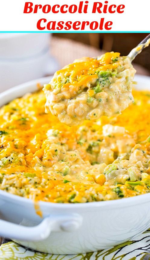 Cheesy Broccoli Rice Casserole makes a filling and satisfying accompaniment to any meal, especially around the holidays. Cheesy Broccoli Rice Casserole makes a filling and satisfying accompaniment to any meal, especially around the holidays.