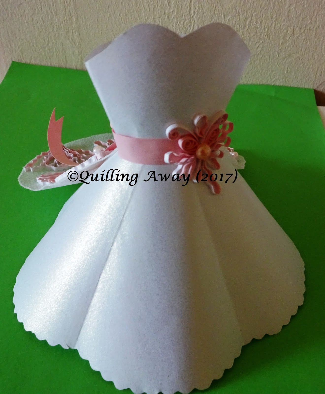 Quilling Away Quilled paper wedding dress