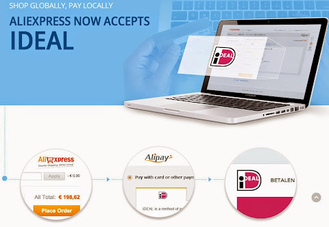 圖說: AliExpress 可以接受荷蘭消費者使用 iDeal 透過銀行現金卡進行支付，圖片來源: AliExpress 網站