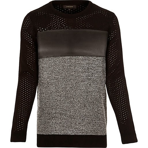 http://www.riverisland.com/men/jumpers--cardigans/jumpers/Black-panel-long-sleeve-jumper-284425