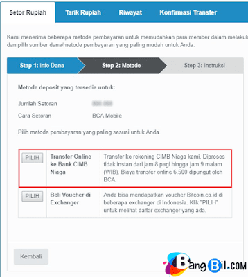 Pilih Transfer ke Bank CIMB Cara Lengkap Deposit di VIP Bitcoin