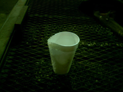 Melting Styrofoam cup