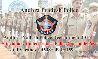  AP Police SCT Constable Recruitment 2016 – Apply Online for 159 Constable Posts – AP Latest Govt Jobs