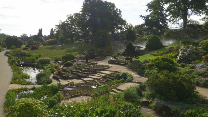 vista aérea de los jardines de la Real Sociedad de Horticultura británica (RHS) en Wisley