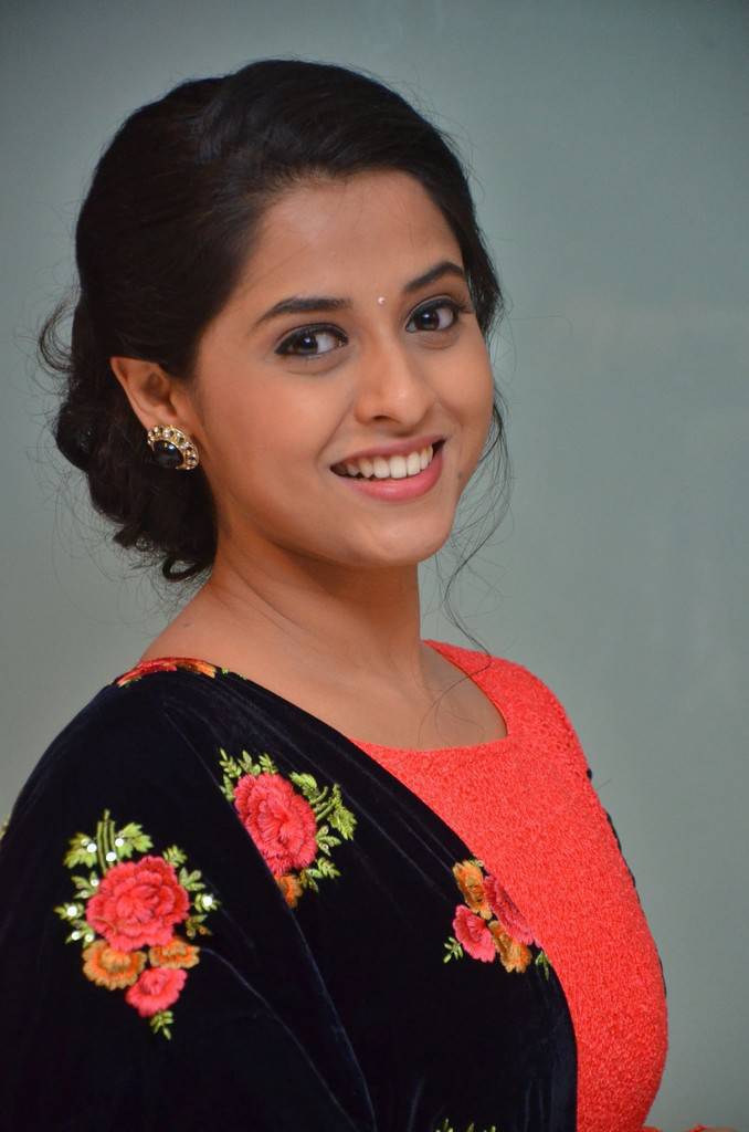 Beautiful Telugu Girl Arthana Photos In Red Dress At Audio Launch