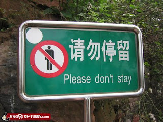 please don't stay funny engrish sign