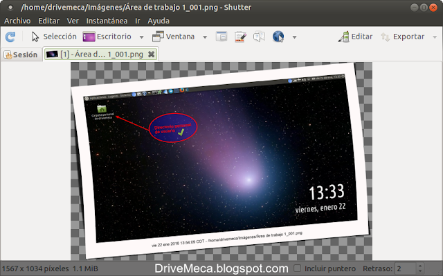 DriveMeca instalando Shutter paso a paso en Linux Ubuntu