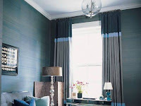 blue drapes for living room