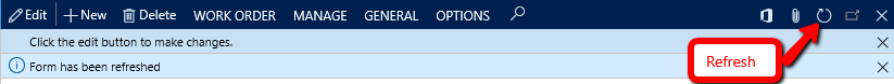 Override a System Defined Refresh button in D365O