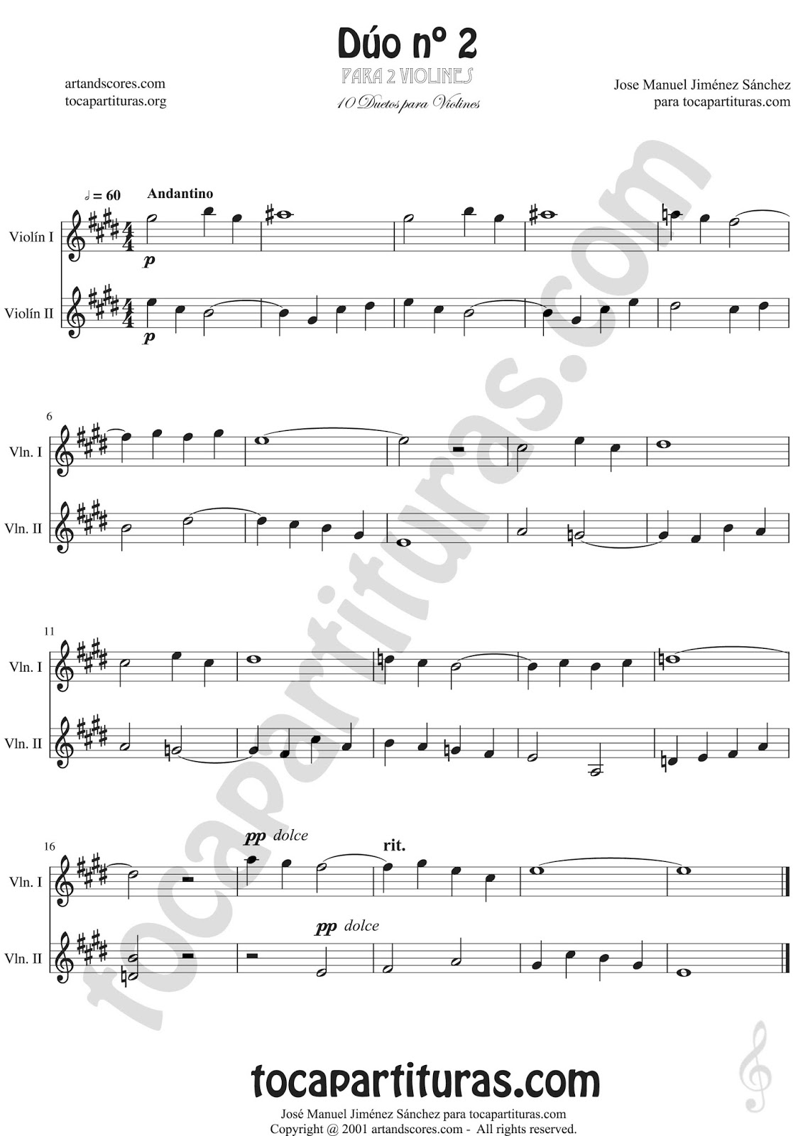 diegosax: Dúos 1 y 2 para Violín de Manuel Partituras para dos violines