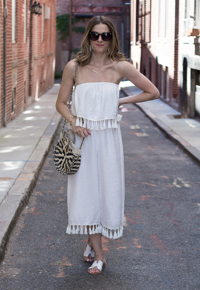 White Tassel Jumpsuit + Link Up Threads for Thomas