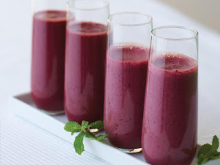 Blueberry Beet Almond Smoothie