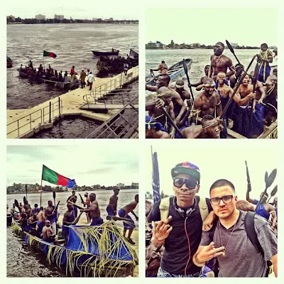 Rick Ross shoots "Hold Me Back" video in Obalende, Lagos 2