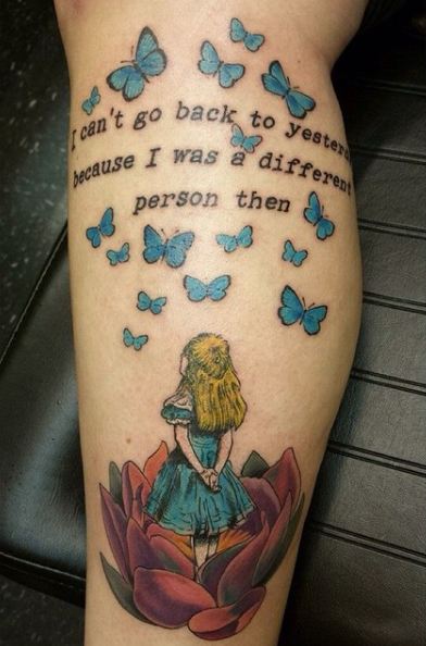 Alice In Wonderland Tattoos Alice In Wonderland Tattoos