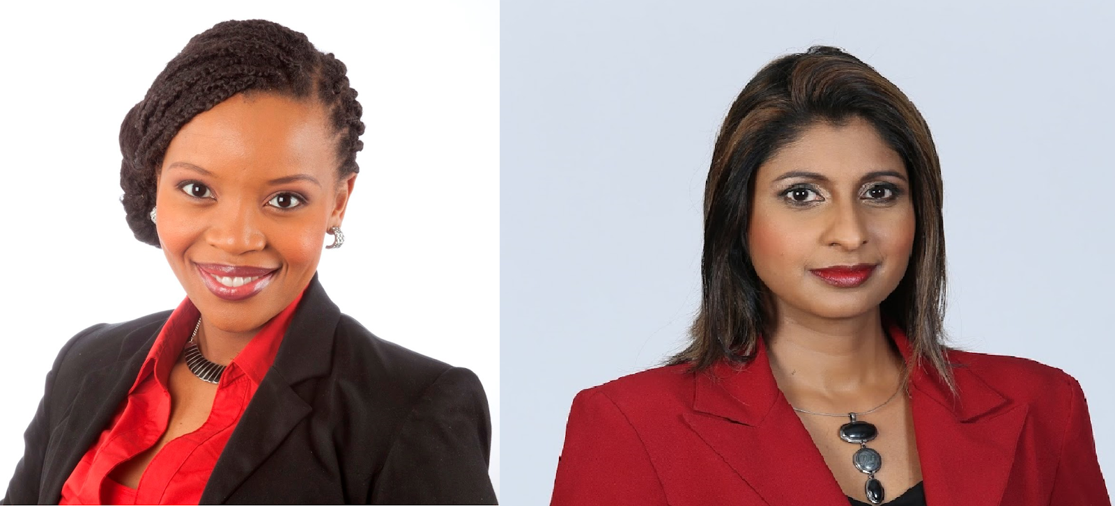 TV with Thinus eNCA anchors Joanne Joseph and Ayanda AlliePaine both