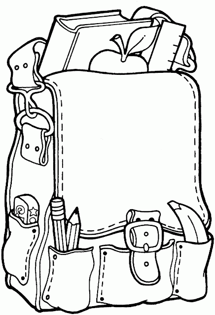 back to school coloring pages bag