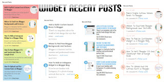 Tutorial Cara Merubah Widget Tampilan Recent Posts Pada Blog