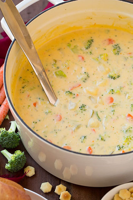 Cheesy Vegetable Chowder - Cooking Classy