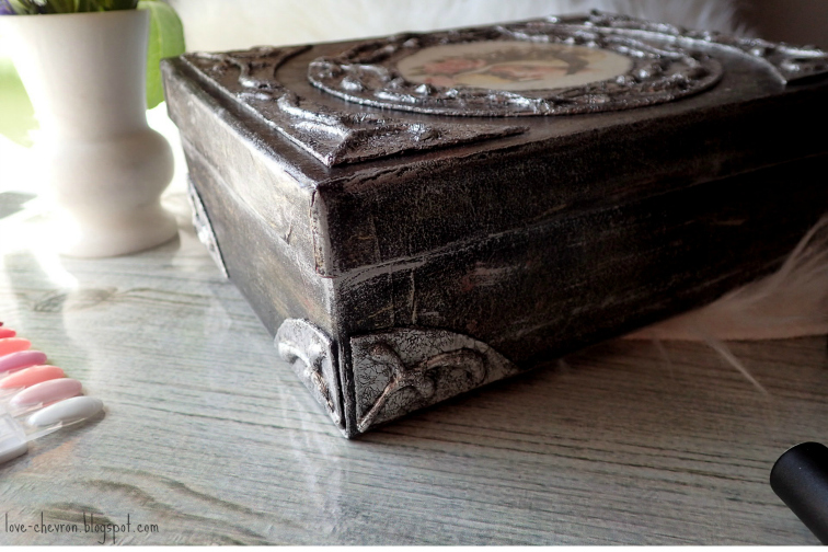 kute srebro decoupage szkatułka krok po kroku