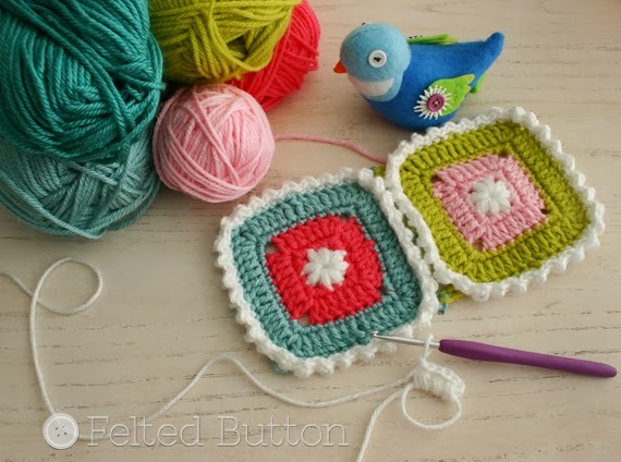 Felted Button Colorful Crochet Patterns
