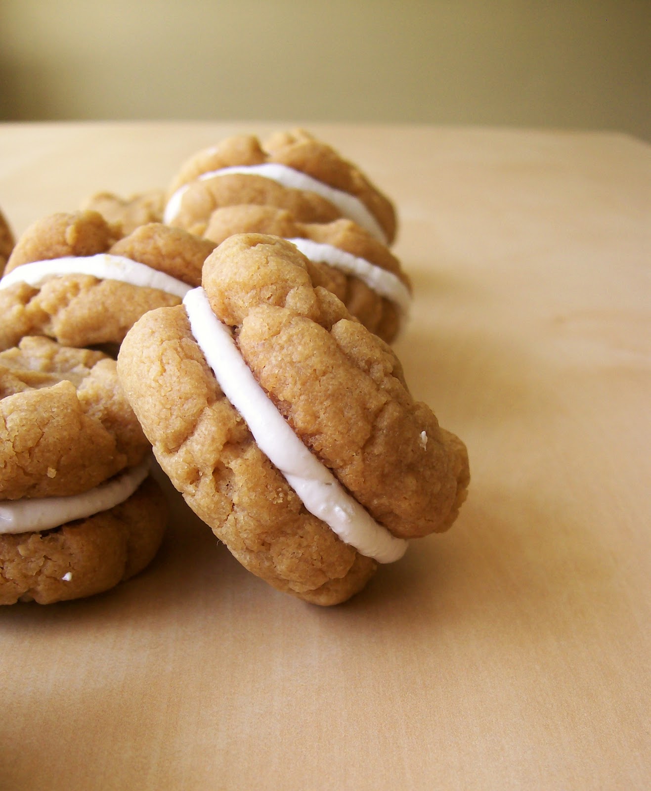 Peanut Butter Marshmallow Sandwich Cookies