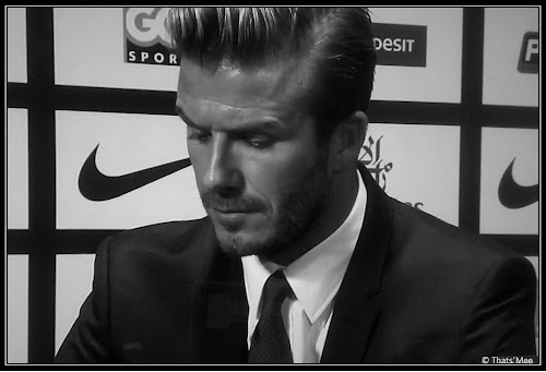 David Beckham conférence de presse au PSG foot Paris janvier 2013 Paris Saint Germain