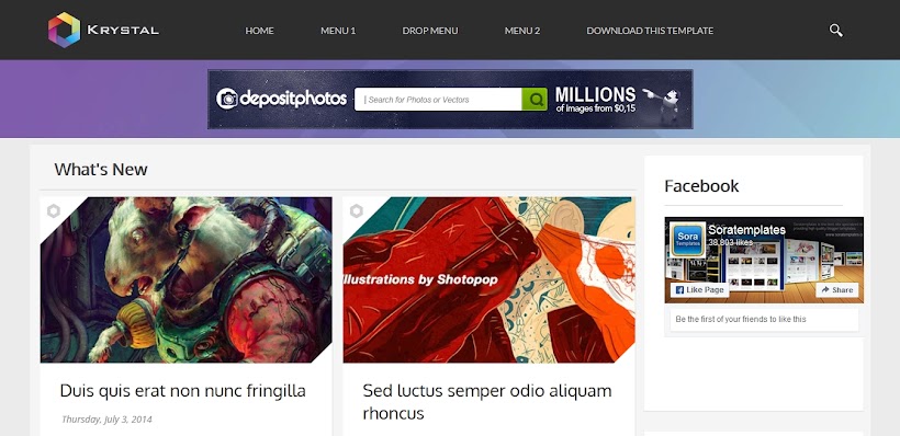 Krystal Free Blogger Template
