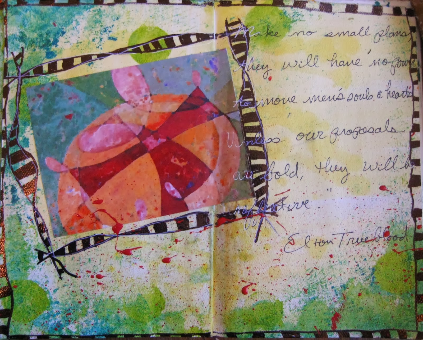 Faux-toshop Collage Art Journal Page
