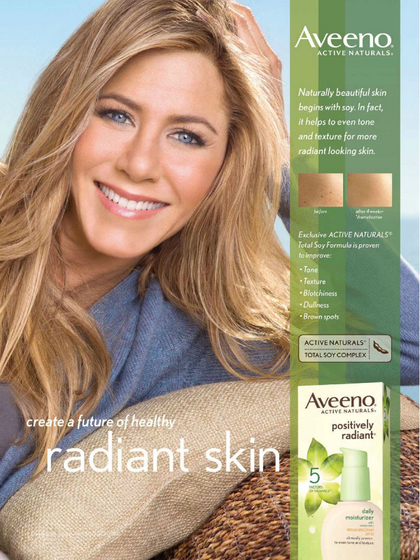 ECO GLAMAZINE: JENNIFER ANISTON: Aveeno Ambassador