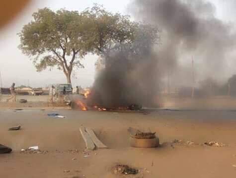 Car burning APC car burning during Inter party clash