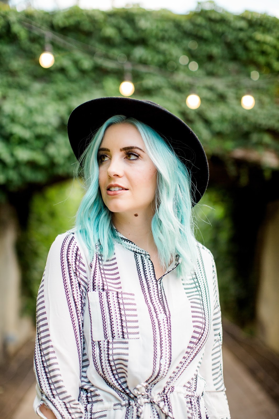 Blue Hair, Utah Fashion Blogger, Fall Look