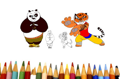 How to Drawing & Coloring For Kids | Kung fu Panda vs Tigeress | Teach Pages For Children How to Drawing & Coloring For Kids | Kung fu Panda vs Tigeress | Teach Pages For Children