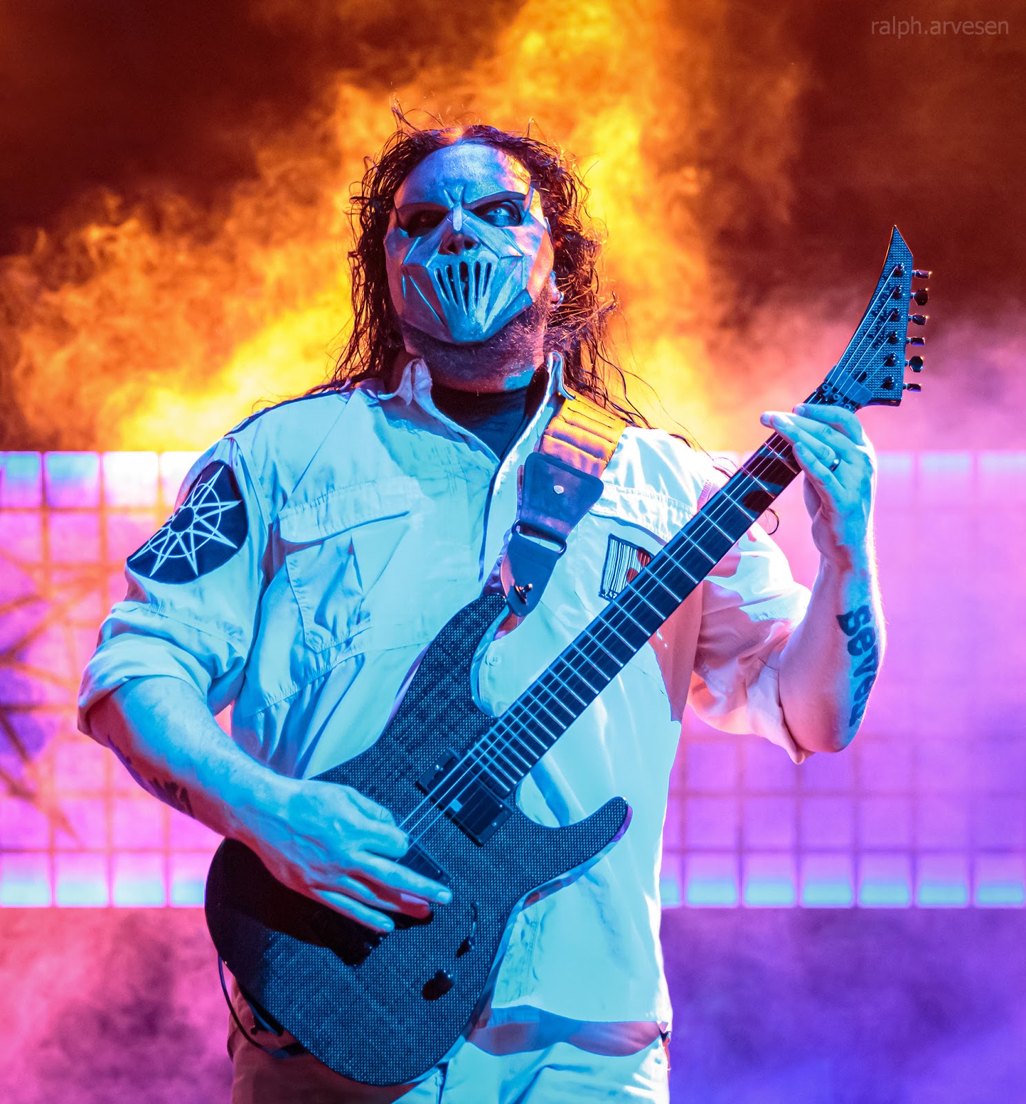 Slipknot performing at the Austin360 Amphitheater in Austin, Texas