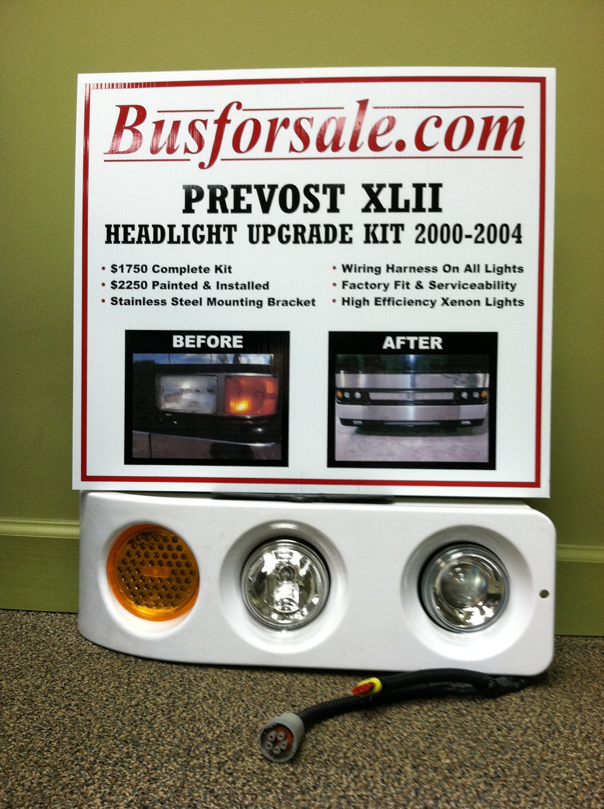 Prevost XL II Headlight Kit available