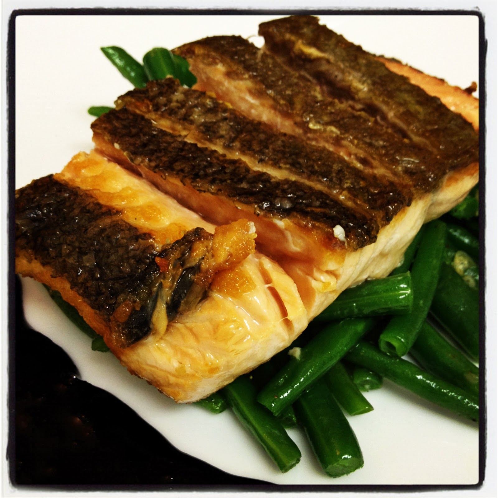 crispy salmon with balsamic reduction city lights