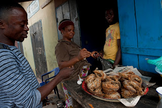 Fresh fried fish for sale in Ghana Fresh fried fish for sale in Ghana
