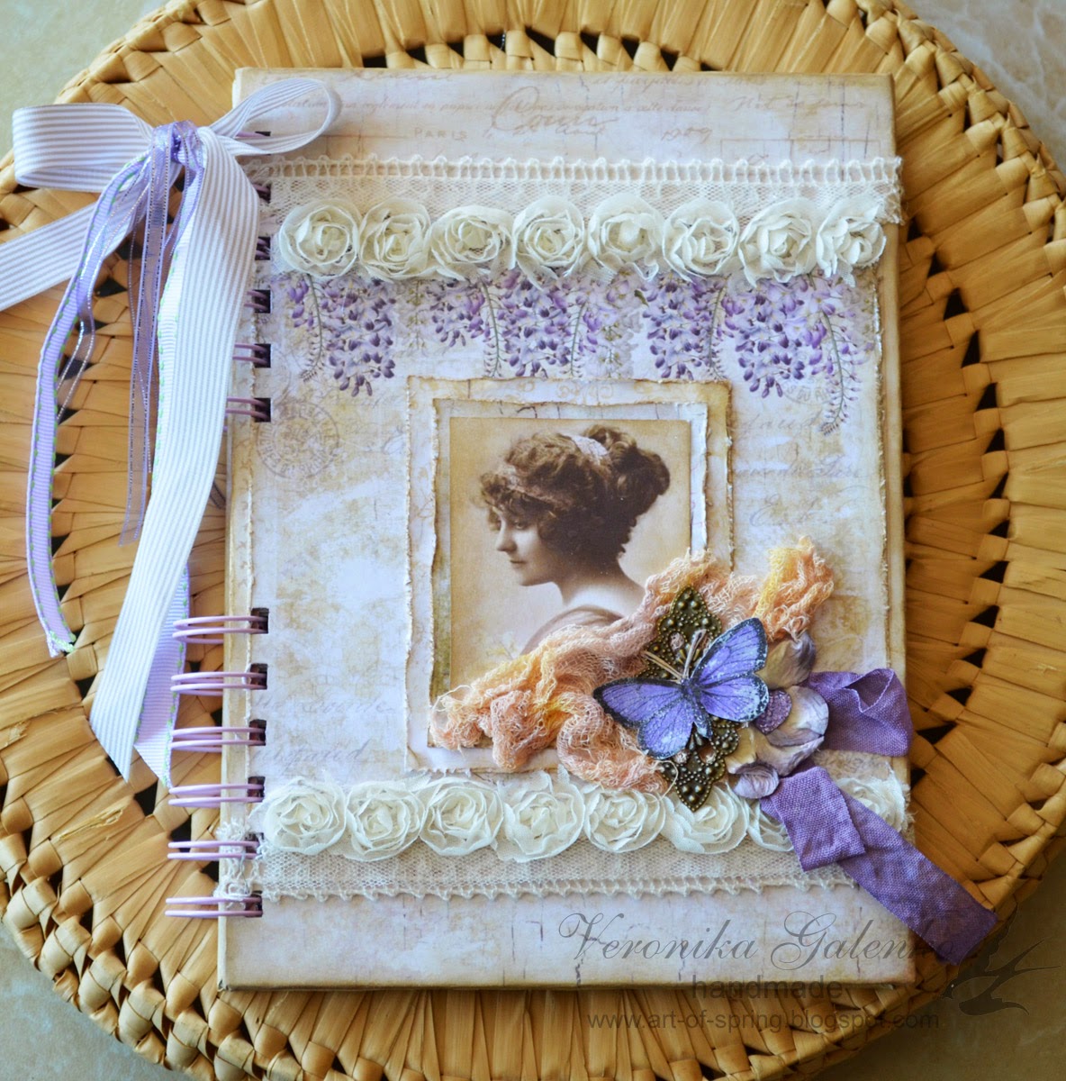 Подарки и сувениры ручной работы: Violet notebooks for Meg's Garden