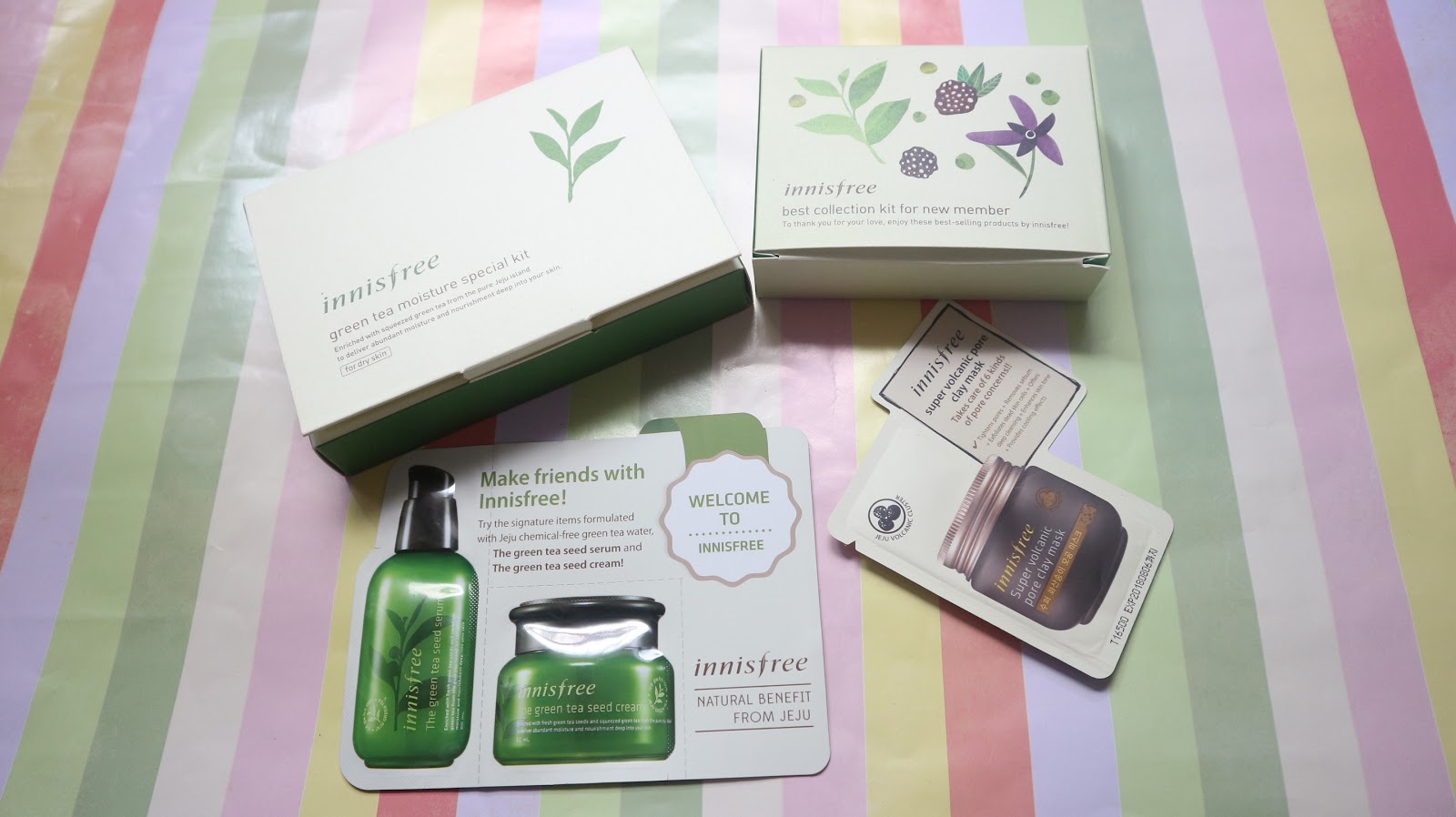INNISFREE GREEN TEA MOISTURE SPECIAL KIT AND INNISFREE BEST COLLECTION