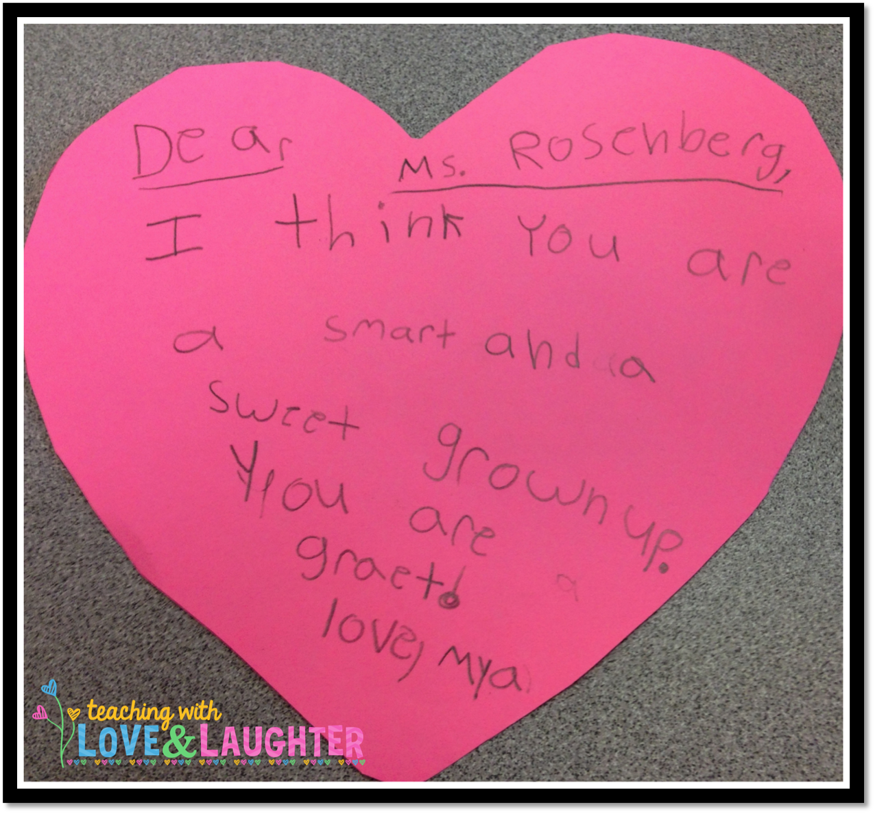 Teaching With Love and Laughter: Sweet Sentiments Writing Activity