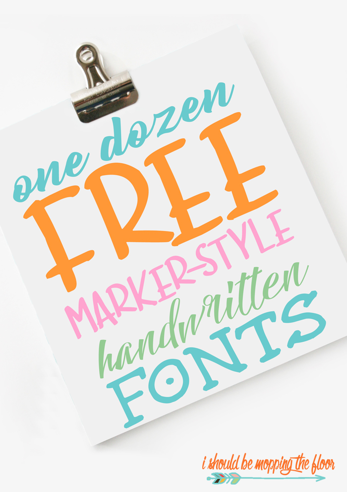 i should be mopping the floor: Free Handwritten Fonts