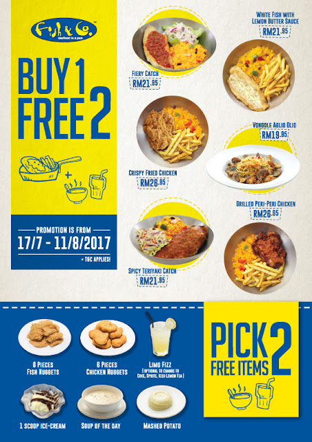 Fish & Co. Malaysia Buy Main Meal FREE 2 Add-on Side Items