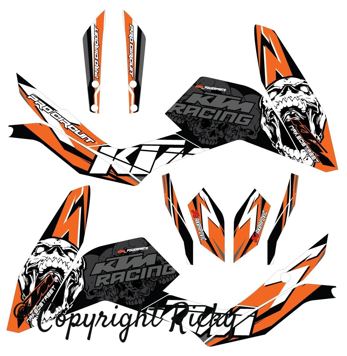 KTM Duke Custom Decals Graphics New Custom Design Graphics KTM Duke