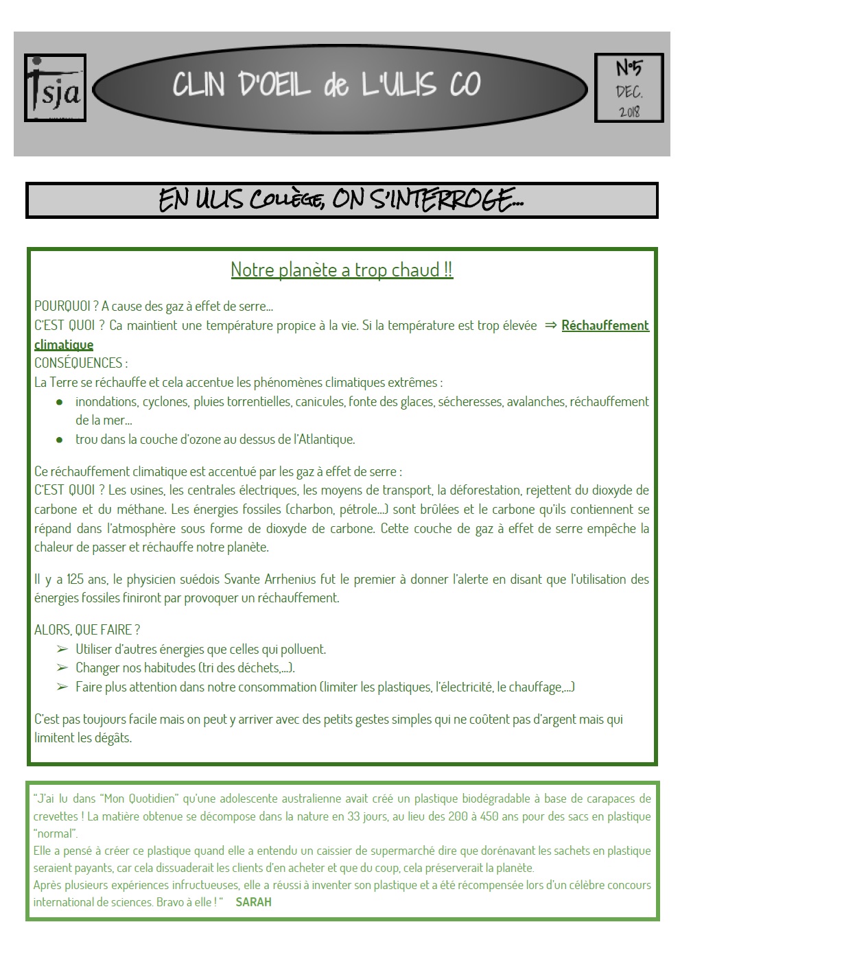 Isja Ulis Brignoles 83 Clin D Oeil De L Ulis College N 5