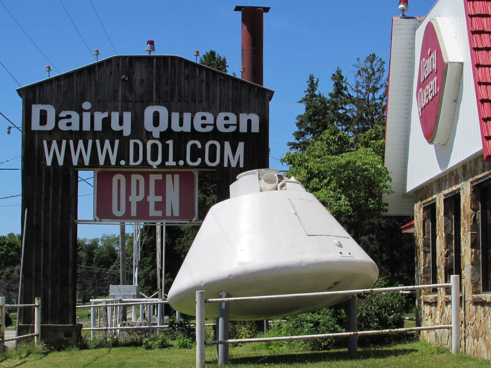 Dairy Queen with Apollo Rocket, Franklin, PA Venango County